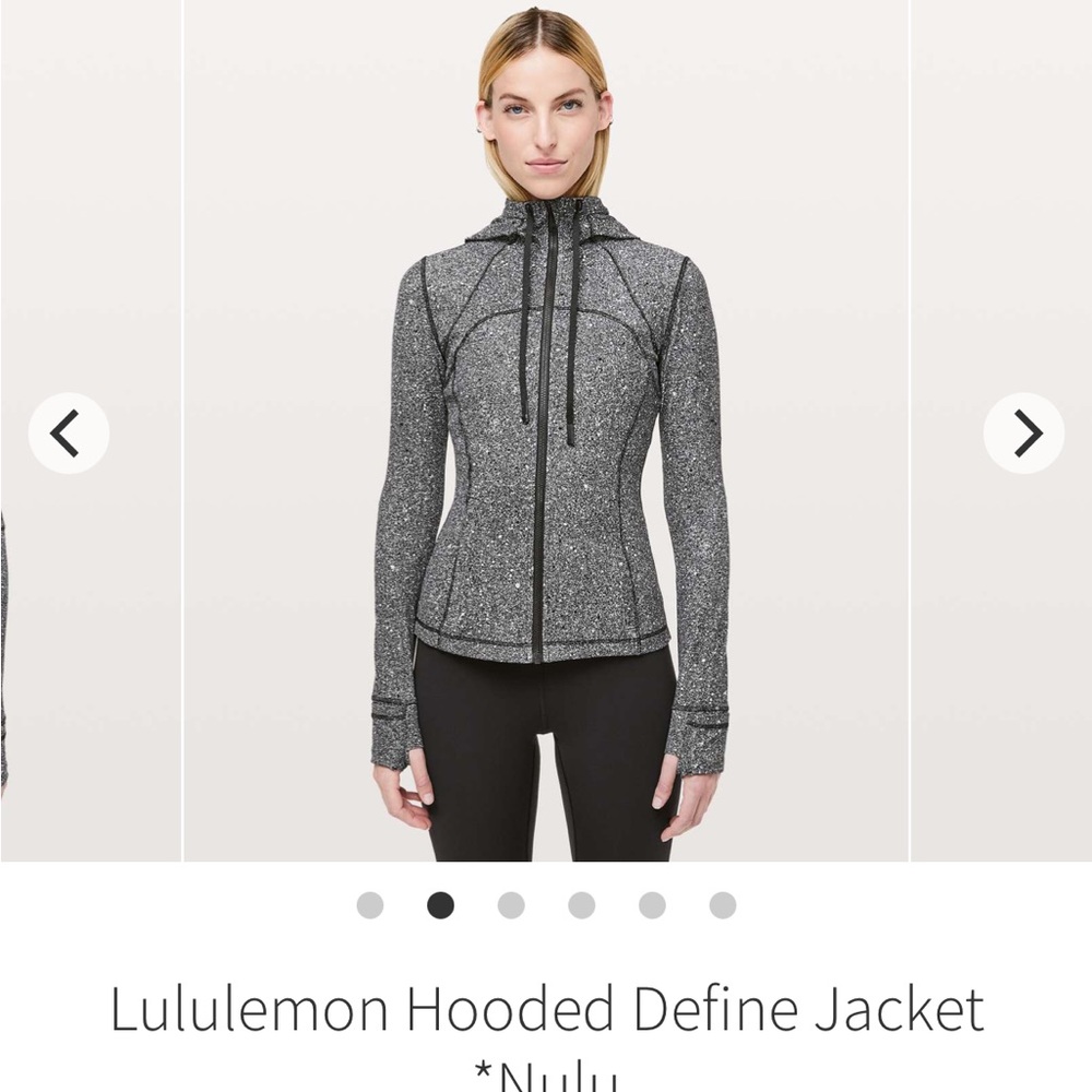 Lululemon hooded Nulu Black Speckled Define Jacket - Picture 4 of 5